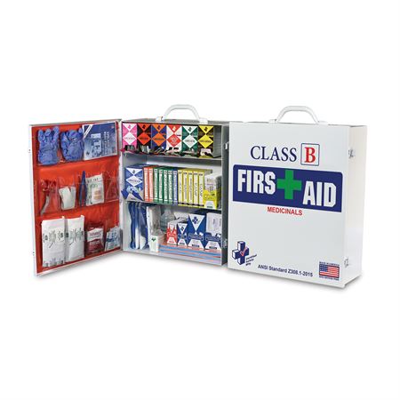 Class B First Aid Kit Facility Cabinet with OTC Medication