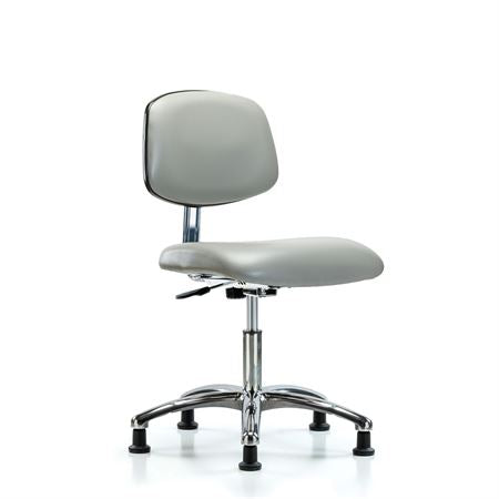 Bench Height Cleanroom Chair 24"W x 18"D x 51.5"H - Chrome Base With Casters