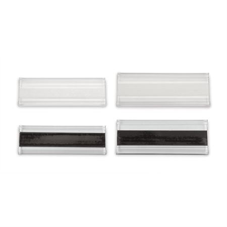 Clear "C" Channel Card Label Holder Adhesive For Label Size 3"W x 0.875"H