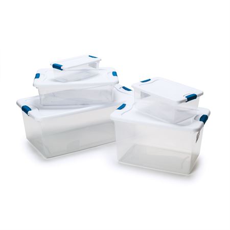 Clear Latching Box 14.125"L x 7.625"W x 4.875"H - 6qt/5.7l