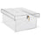Single Lock Clear Refrigerator Lock Box Single Lock Clear Refrigerator Lock Box - OD: 14"W x 16"D x 8"H - ID: 11.5"W x 14.5"D x 6"H