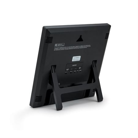 Compact Atomic Wall Clock Compact Atomic Wall Clock with Temp and Humidy - 8.8" x 0.9" x 8.8