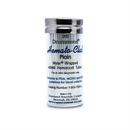 Compact Centrifuge Accessories Plain Glass 75mm Hematocrit Tubes