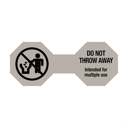 Cord Labels Do Not Throw Away" - Silver - 3.25"W x 1.25"H