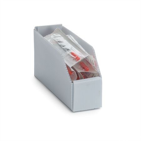 Corrugated Plastic Shelf Bin 12"W x 24"D x 4.5"H