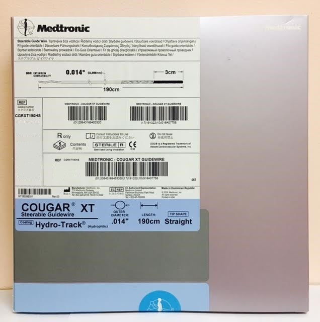Medtronic Cougar XT Steerable Guidewires Guidewire, Vascular, Straig
