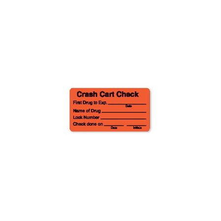 Crash Card Check Crash Cart Check Label Crash Cart Check Labels - 3
