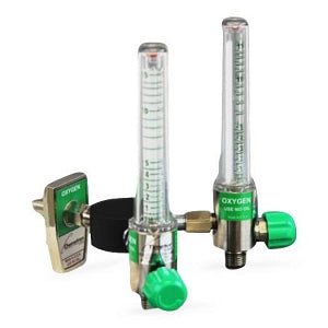 Allied Healthcare Products Timeter Sure Grip Flowmeter Accessories - 50 psi MedStar Male O2 Flowmeter, 15 LPM with Y-Bar and 2 Power Takeoffs - 15005-03YP2