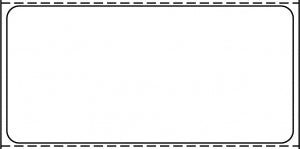 Centurion Admitting Labels - Flexo White 3" x 1.44" Label with Permanent Adhesive - D18501