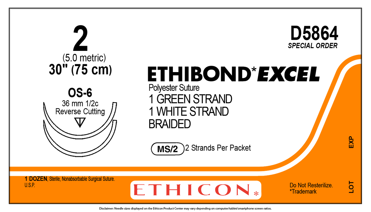 ETHIBOND EXCEL Polyester Suture