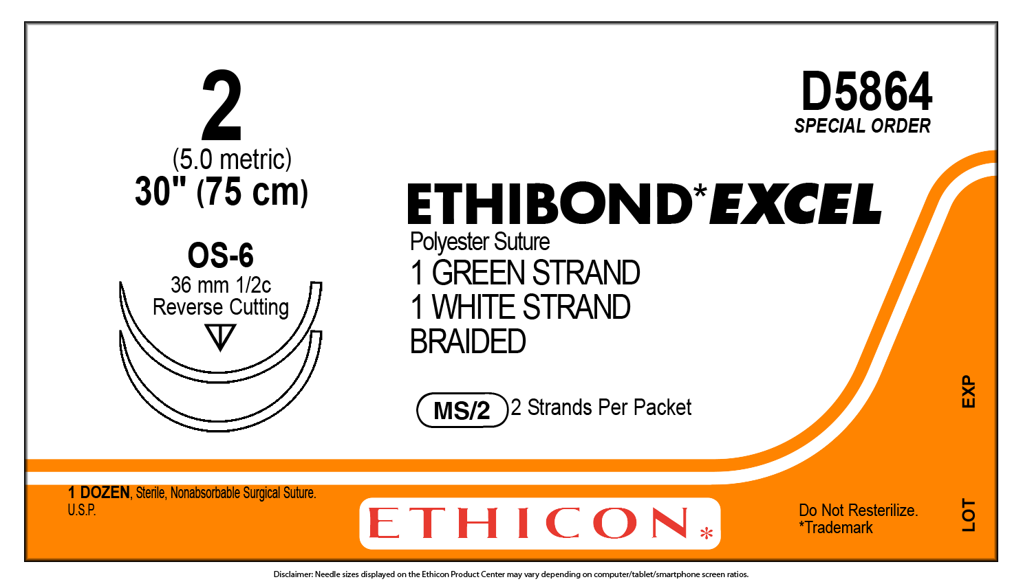 ETHIBOND EXCEL Polyester Suture