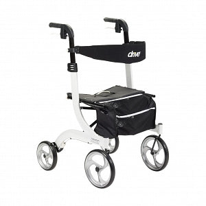 Drive / Devilbiss Healthcare Nitro White Aluminum Rollator - Nitro White Aluminum Rollator with 10" Casters - RTL10266WT