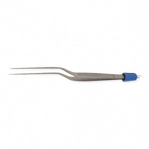Symmetry Surgical Olsen Bayonet Bipolar Forceps Kit - Olsen Bipolar Forceps Kit, Standard Twin Pin Cord and Surgiwipe, Bayonet Handle, Smooth Straight Jaws, 7-1/8" - 20-1370K