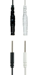 Med-Dyne Safety Leadwires - Large Safety Socket-to-Pin Leadwire, Black and White, 24"L - SLW4024-20