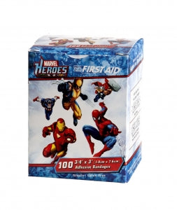 Derma Sciences Spiderman Bandages - Sterile Stat Strip Bandages, 3/4" x 3", Spider-Man - 1087737