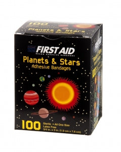 Derma Sciences Planets & Stars Adhesive Bandages - Adhesive Bandage, Planets / Stars, 3/4" x 3" - 15650