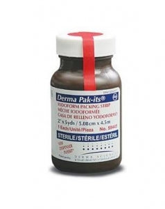 Derma Sciences Derma Pak-Its Gauze Packing Strips with Strip Delivery System - Packing Strip Gauze, Iodoform, 1" x 5 yd., Strip Delivery System - 59345
