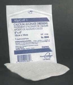 Derma Sciences ALGICELL Calcium Alginate Dressing - Algicell Calcium Alginate Dressing with Silver, 2" x 2" - 88022