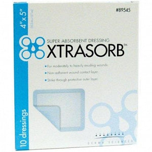 Derma Sciences XTRASORB Super-Absorbent Dressings - Classic Xtrasorb Super-Absorbent Dressing, Sterile, 6" x 9" - 89569