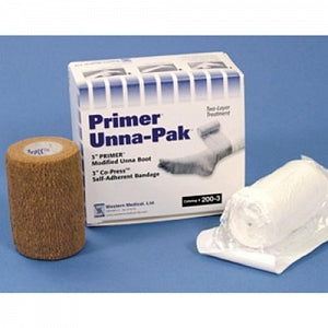 Derma Sciences Primer Unna-Pak with Unna Boot and Duban Self-Adherent Bandage - BANDAGE, SELF ADHERNT, COFLEX , UNNAPAK 4" - GL2004