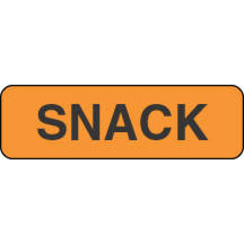 Label Paper Permanent Snack 1 1/4" X 3/8" Fl. Orange 1000 Per Roll