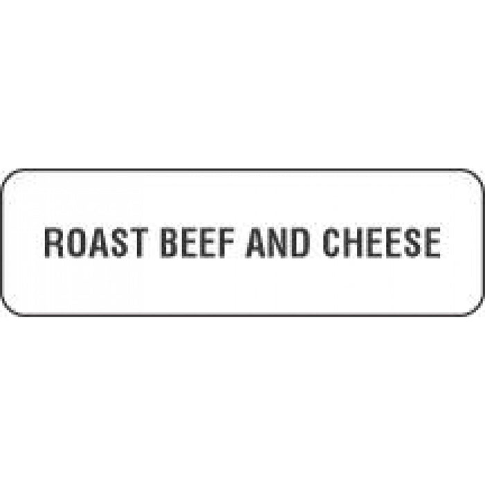 Label Paper Permanent Roast Beef And Cheese 1 1/4" X 3/8" White 1000 Per Roll