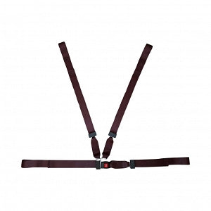Dick Medical Supply Shoulder Harness Restraint Systems - Nylon Shoulder Harness Restraint System, Complete Set with 4.5' Shoulder Straps and 5.5' Torso Strap, Maroon - 11160MA