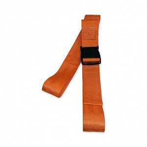 Dick Medical Supply Nylon Stretcher / Cot Straps - Nylon 2-Piece Stretcher / Cot Strap with Plastic Side-Release Buckle and Loop Ends, Orange, 5' - 17152OR