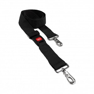 Dick Medical Supply Polypropylene Stretcher / Cot Straps - Polypropylene 2-Piece Stretcher / Cot Strap with Metal Pushbutton Buckle and Swivel Speed Clip Ends, Black, 5' - 21252BK