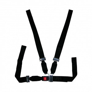 Dick Medical Supply Shoulder Harness Restraint Systems - Impervious Shoulder Harness Restraint System, Complete Set with 4.5' Shoulder Straps and 5.5' Torso Strap, Black - 31160BK
