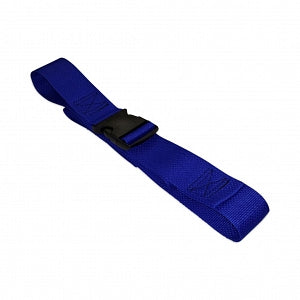 Dick Medical Supply Economy Polypropylene Stretcher / Cot Straps - Economy Polypropylene 1-Piece Stretcher / Cot Strap with Plastic Side-Release Buckle, Blue, 9' - 47091BL
