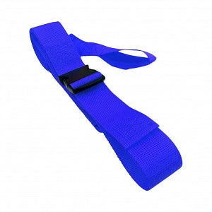 Dick Medical Supply Economy Polypropylene Stretcher / Cot Straps - Economy Polypropylene 2-Piece Stretcher / Cot Strap with Plastic Side-Release Buckle and Loop Ends, Blue, 5' - 47152BL
