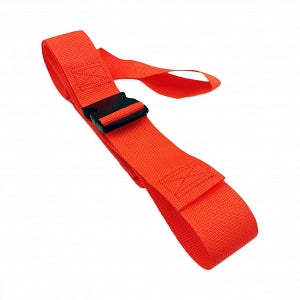Dick Medical Supply Economy Polypropylene Stretcher / Cot Straps - Economy Polypropylene 2-Piece Stretcher / Cot Strap with Plastic Side-Release Buckle and Loop Ends, Orange, 5' - 47152OR