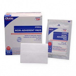 Dukal Corporation Non-Adherent Pads - Nonadherent Absorbent Dressing Pad, Sterile, 3" x 4" - 134