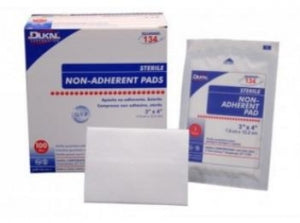 Dukal Corporation Non-Adherent Pads - Nonadherent Absorbent Dressing Pad, Sterile, 3" x 4" - 134