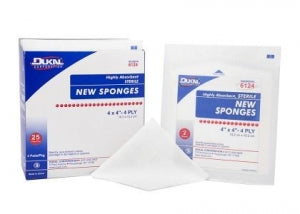 Dukal Nonwoven Sponges - Nonwoven Gauze Sponge, Sterile, 4-Ply, 2" x 2" - 6122