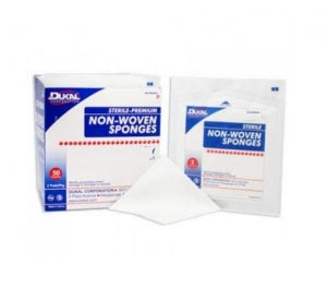 Dukal Corp Clinisorb Non-Woven Sponges - Clinisorb Nonwoven Gauze Sponge, Sterile, 4-Ply, 3" x 3" - 7334