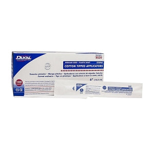 Dukal Corporation Cotton-Tipped Applicators - Sterile Cotton-Tipped Applicators with Plastic Shaft, 6" - 9026