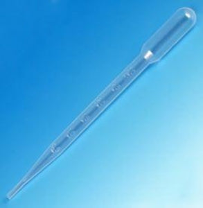 Globe Scientific 7ml Strl Large Bulb Graduated Transfer Pipet - Transfer Pipette, 7 mL, 3.2 mL Bulb, Sterile - 135038-100