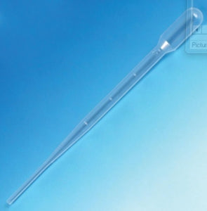 Globe Scientific 5ml Blood bank Graduated Transfer Pipet - Transfer Pipet, Blood Bank, Standard Bulb, 1.8 mm, 5 mL - 137040