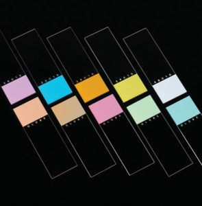 Globe Scientific Diamond Color Coded Microscope Slides - SLIDE, 90DEG, GROUND EDGE, FROST, BLUE - 1380-50B