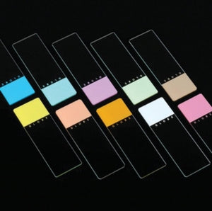 Globe Scientific Diamond Color Coded Microscope Slides - SLIDE, BEVEL EDGE, CLIP CORNER, FROST, WHITE - 1384-50W