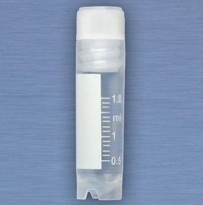 Globe Scientific CyroClear Cyrogenic Tubes - CyroClear Cryogenic Tube, Sterile, Internal Threads, Graduated, 2.0 mL, Round Bottom - 3002