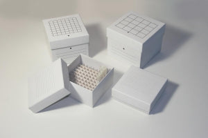 Globe Scientific Inc Cardboard Storage Boxes - Cardboard Box, 81 Place, 9 x 9, 2" - 3091