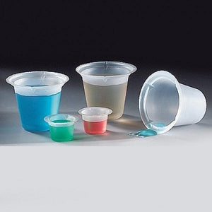 Globe Scientific 4 Pour Spout Beaker - BEAKER, DISPOSABLE, 4 POUR SPOUT, PS, 10ML - 3602