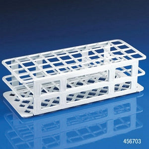 Globe Scientific 40 Place Snap-N-Rack Tube Racks - RACK, TUBE, 25MM, 40-PLACE, PP, WHITE, EA - 456703