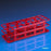 Globe Scientific Snap-N-Rack Test Tube Racks - TUBE RACK, 30MM, PP, RED, 24-PLACE - 456810