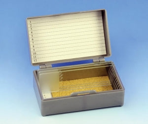 Globe Scientific Inc Slide Storage Boxes - SLIDE BOX, 12 PLACE, CORK LINE, GRAY, EA - 513072A