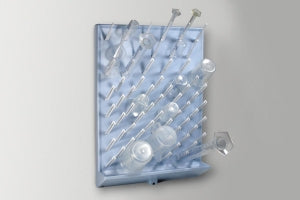 Globe Scientific 72 place Drying Rack with Removable Pegs - Drying Rack with Pegs, Removable, 72-Place, High Impact - 600213