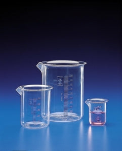 Globe Scientific Polymethylpentene, Molded Graduations - Polymethylpentene Beaker, Molded Graduation, 50 mL - 601542